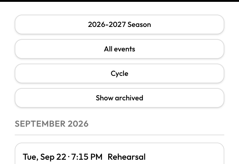 Admin calendar agenda