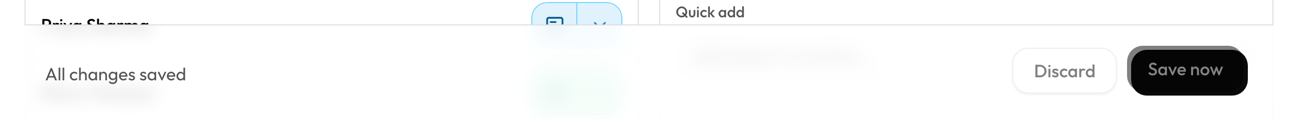 Attendance save footer